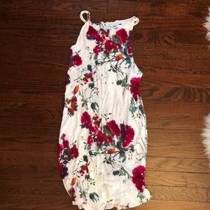 Floral tie die bathing suit cover up dress